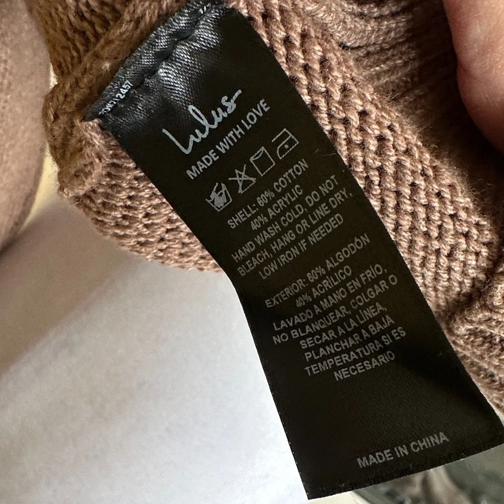 Lulu's Brown V-Neck Sweater